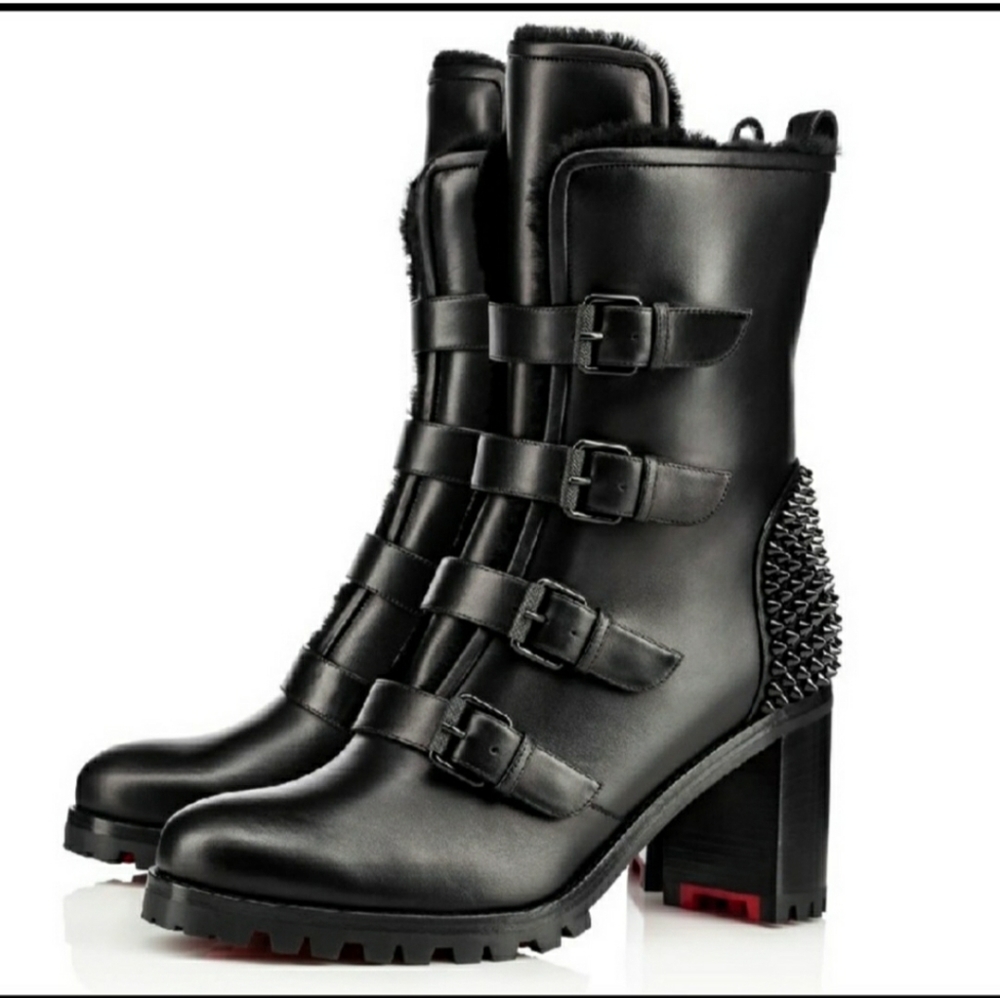 Glorymount Studded Christian Louboutin Buckle Boot